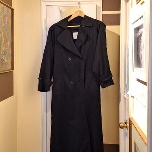 50. Vintage Navy Blue Principles Petite Trench Coat